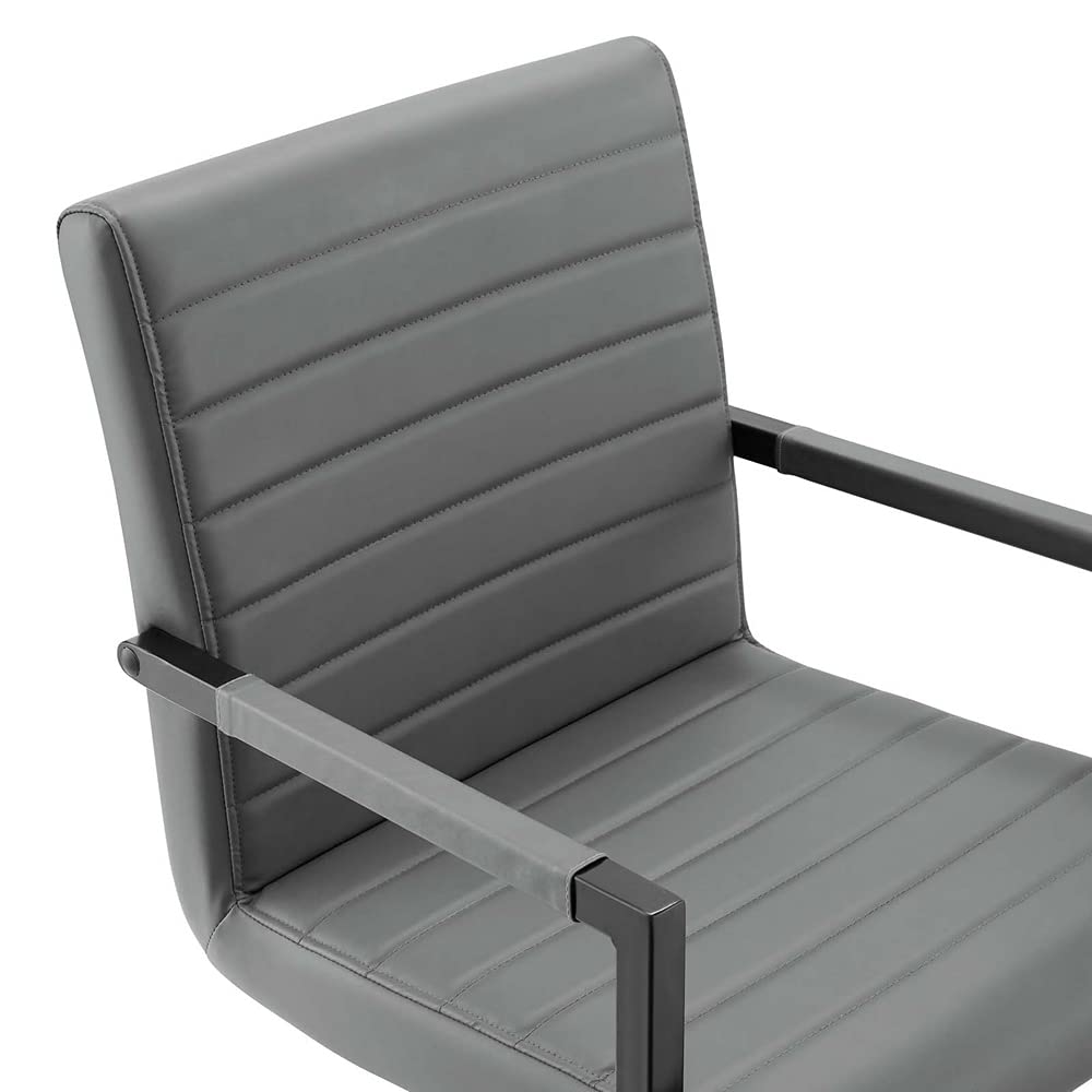 Modway Savoy Vegan Leather Dining Chair Set of 2, Gray